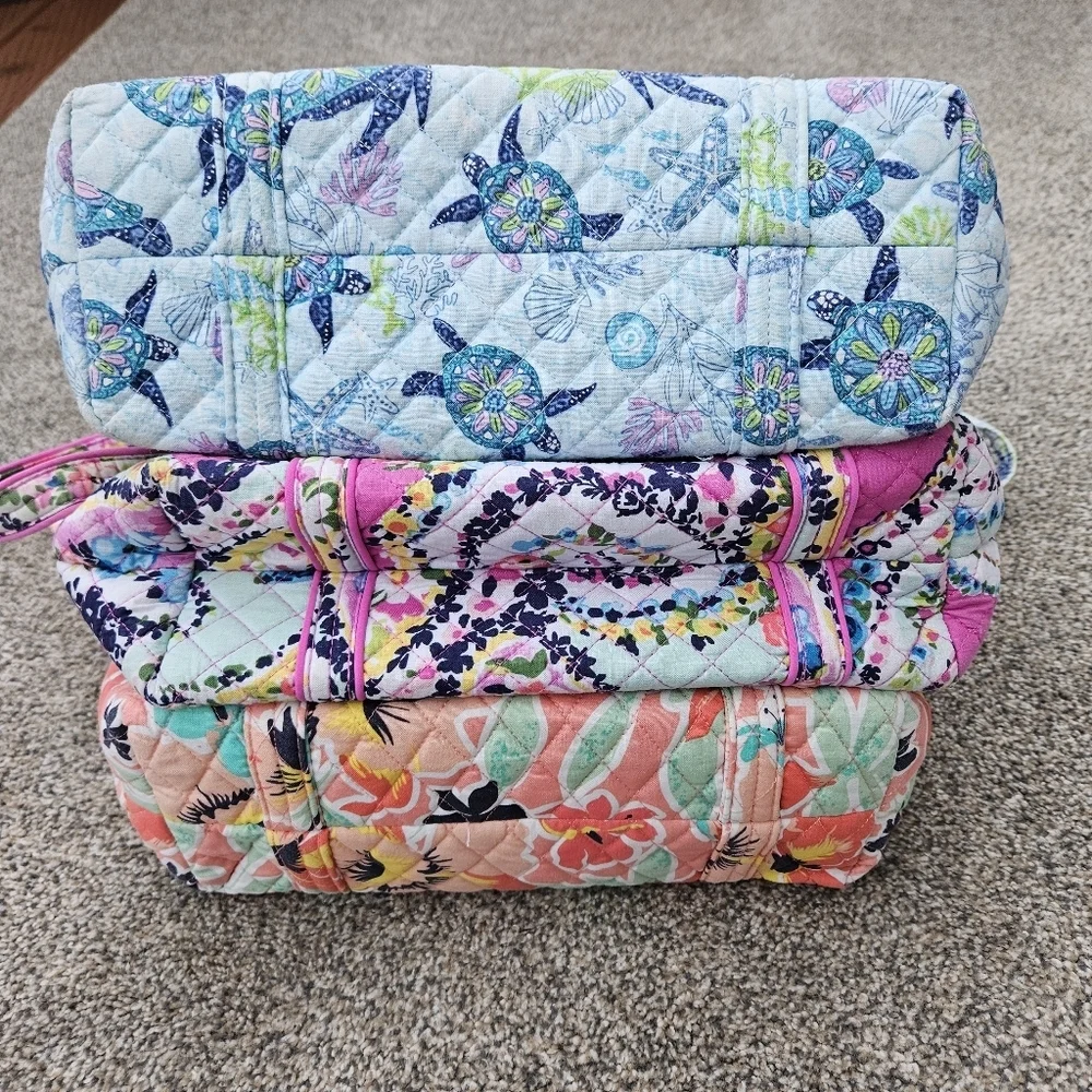 LOT Vera Bradley Tote Bags Turtle Dream Wildflower Paisley Rainforest Lily RARE